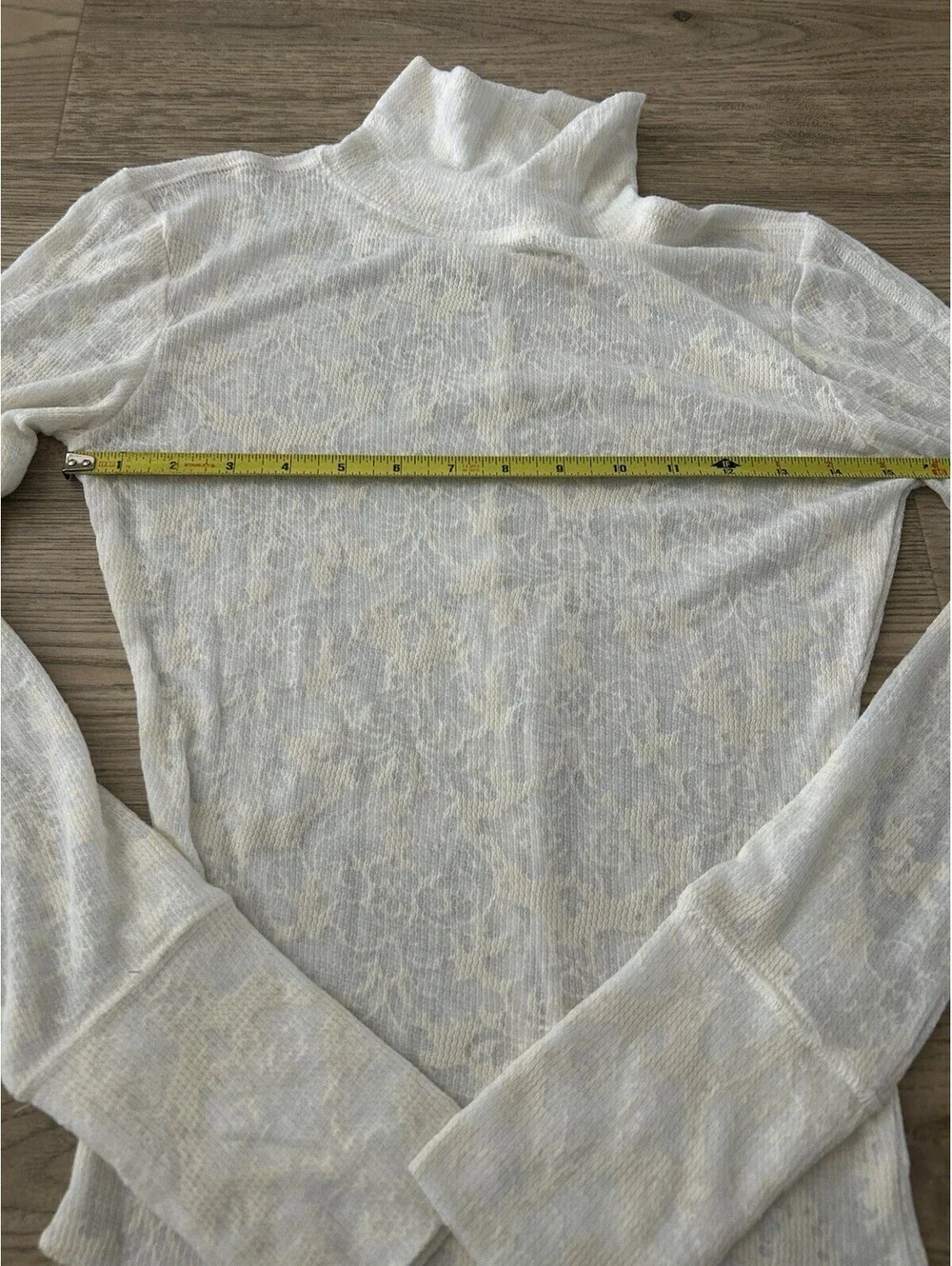Free People Intimately You and I White Long Sleeve Turtleneck Top Sz XS